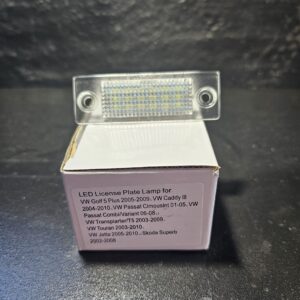 Nummerplade lys VW Golf PZD0026