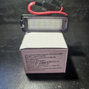 Nummerplade lys VW Golf PZD0004