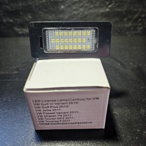 Nummerplade lys VW Golf PZD0044