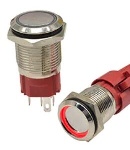 On/Of kontakt 20mm rød