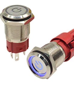 On/Of kontakt 20mm blå