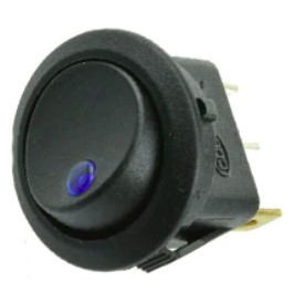 On/Of kontakt 19mm rød