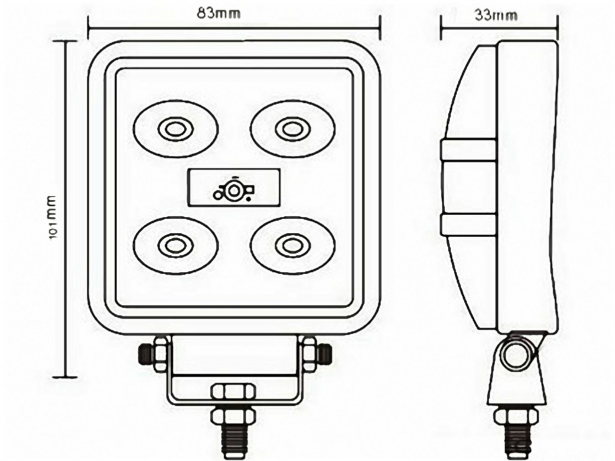 LED-arbejdslys flood mini med 2 m kabel - Billede 6