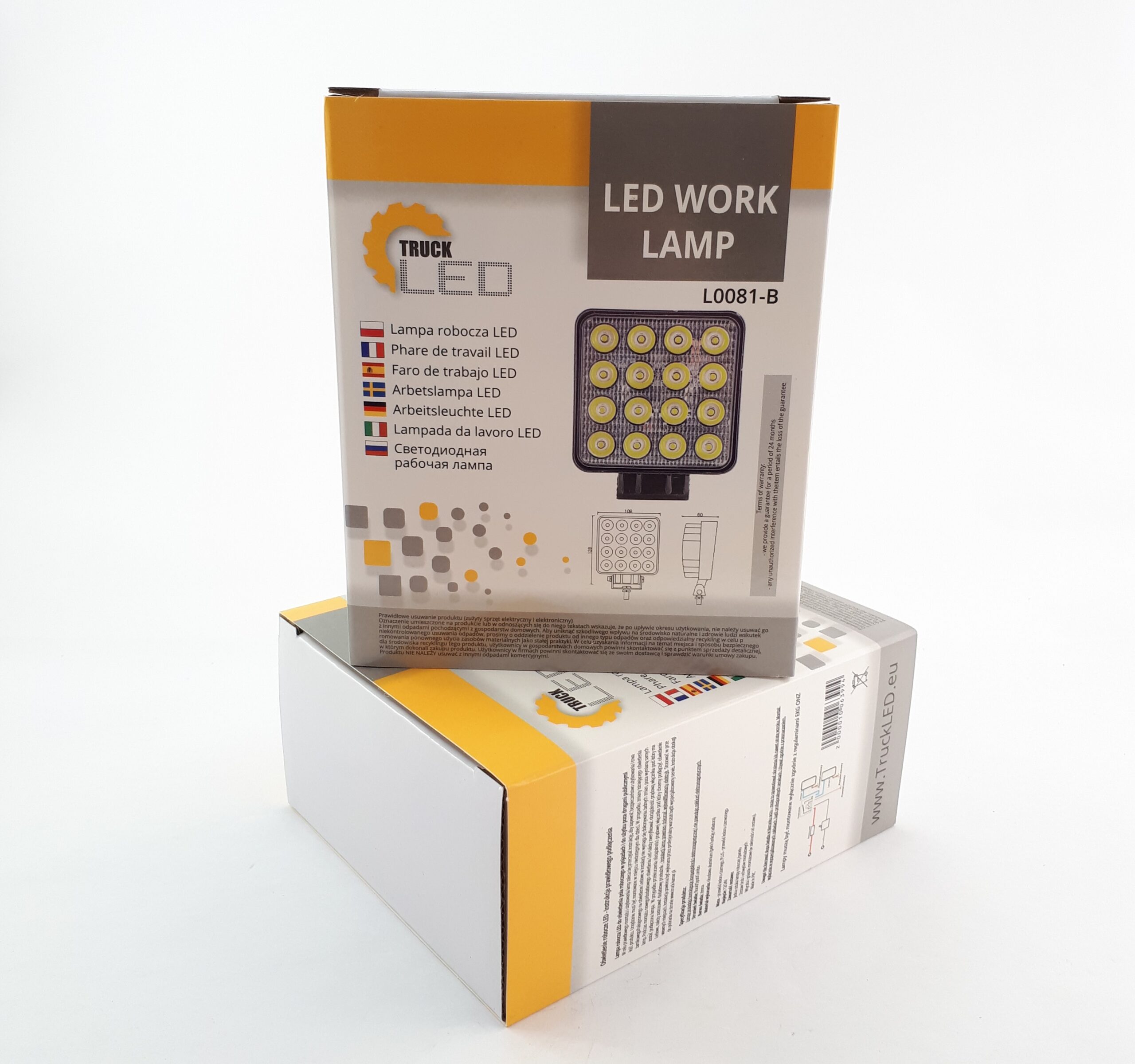 LED-arbejdslys 16x LED firkantet - Billede 7