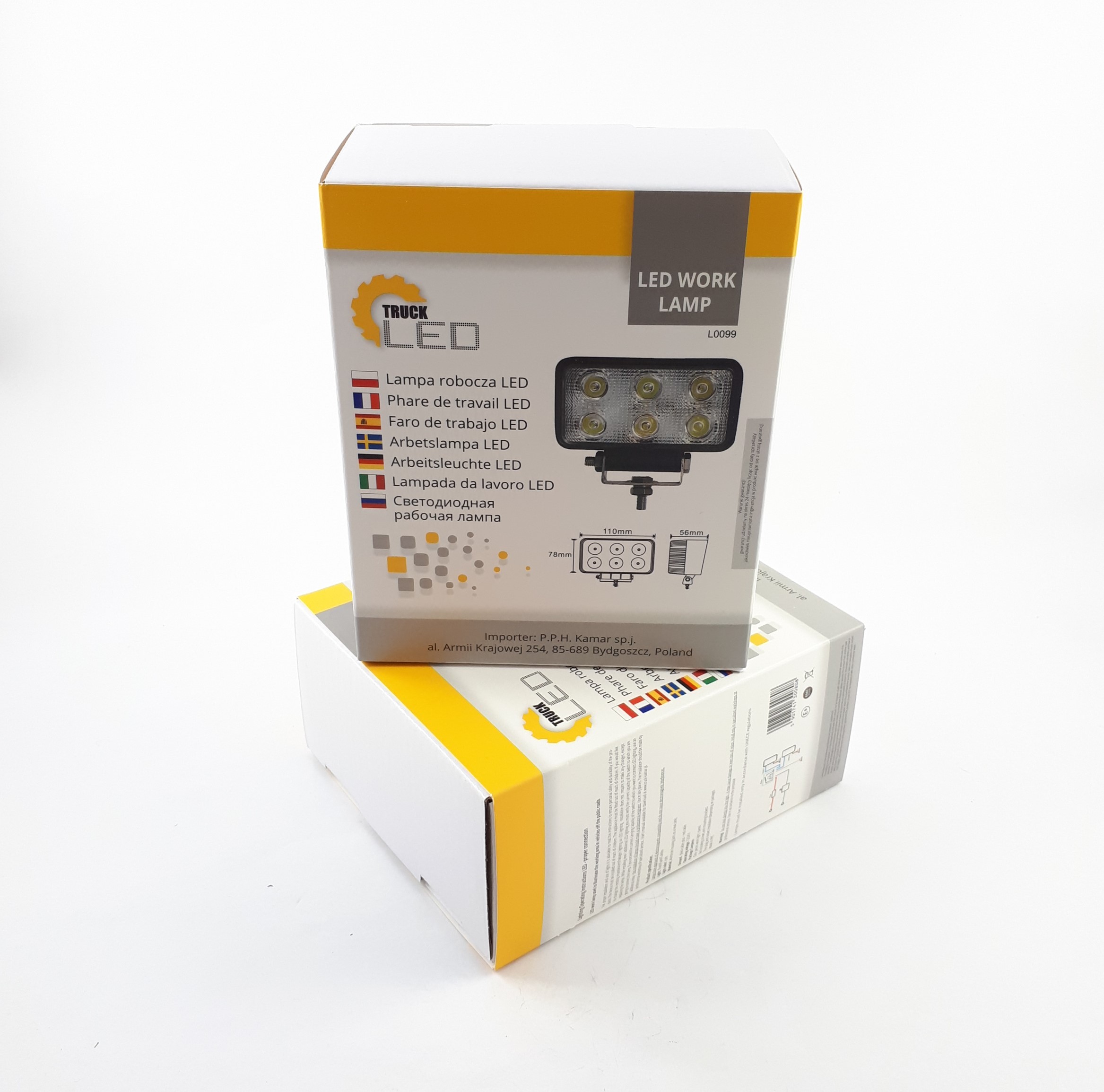 LED-arbejdslys LED rektangulær 6x - Billede 9