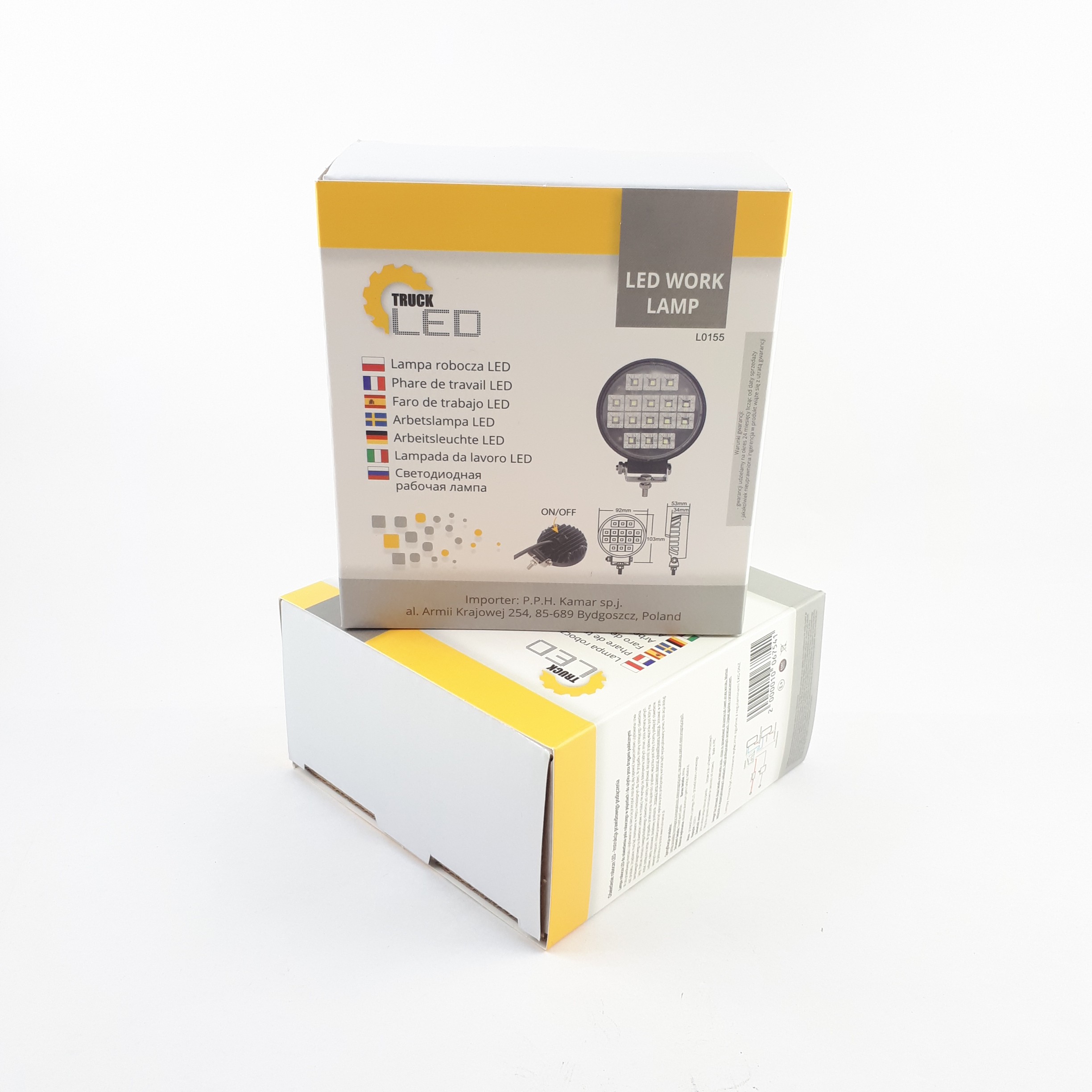 LED-arbejdslys 16x LED rund med kontakt - Billede 8