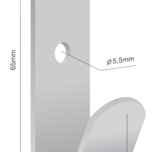 galvaniseret flad krog størrelse: 65x20x29