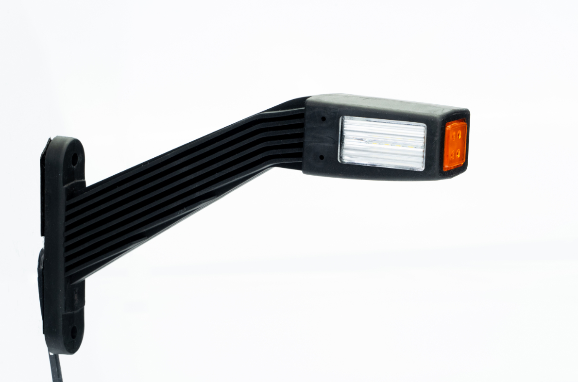 3-funktionel LED Sidemarkeringslygte, venstre, lang, skrå