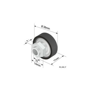 Roof roller til shmitz type-tse plastik 1057718