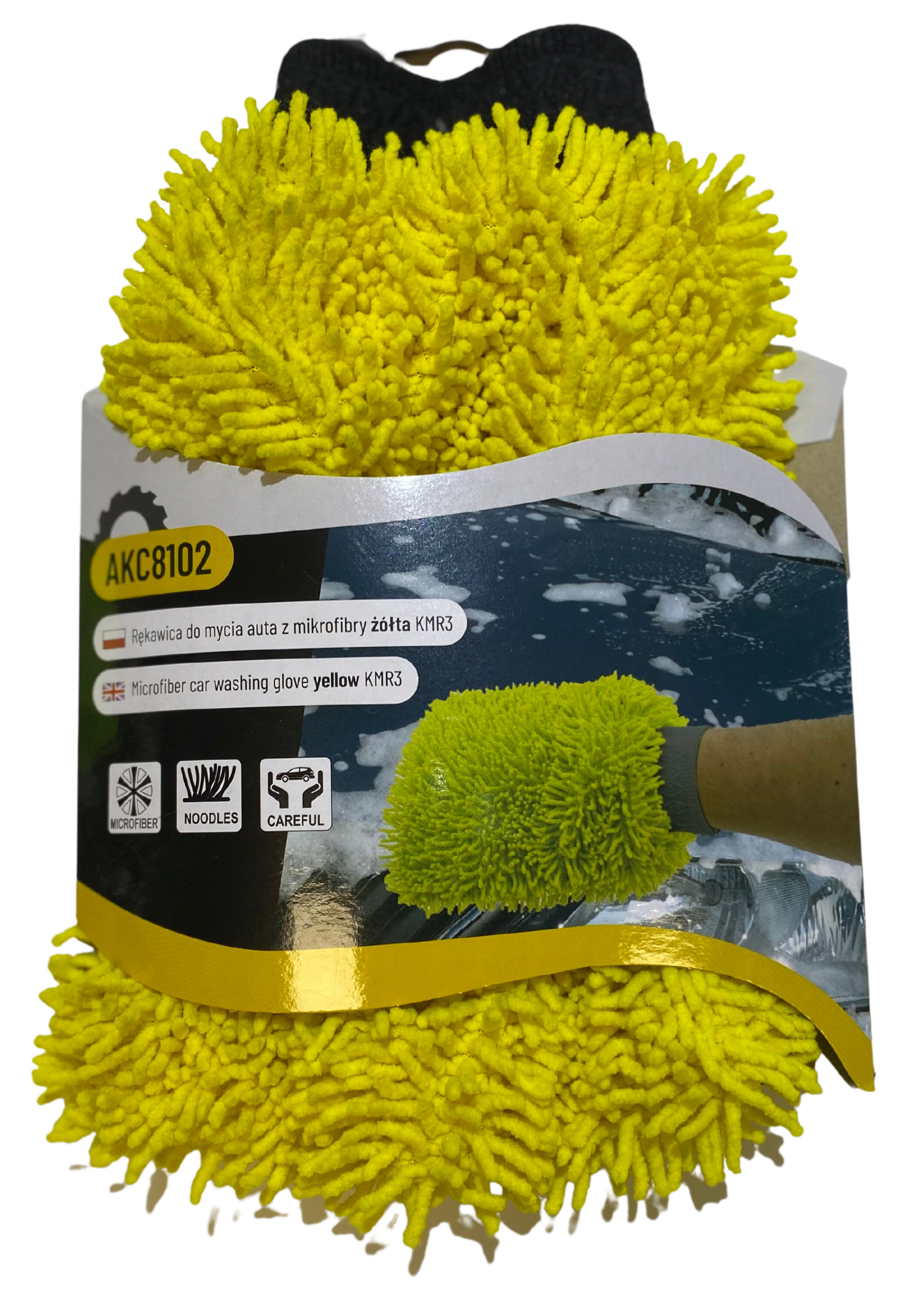 mikrofiber bil vask handske gul KMR3