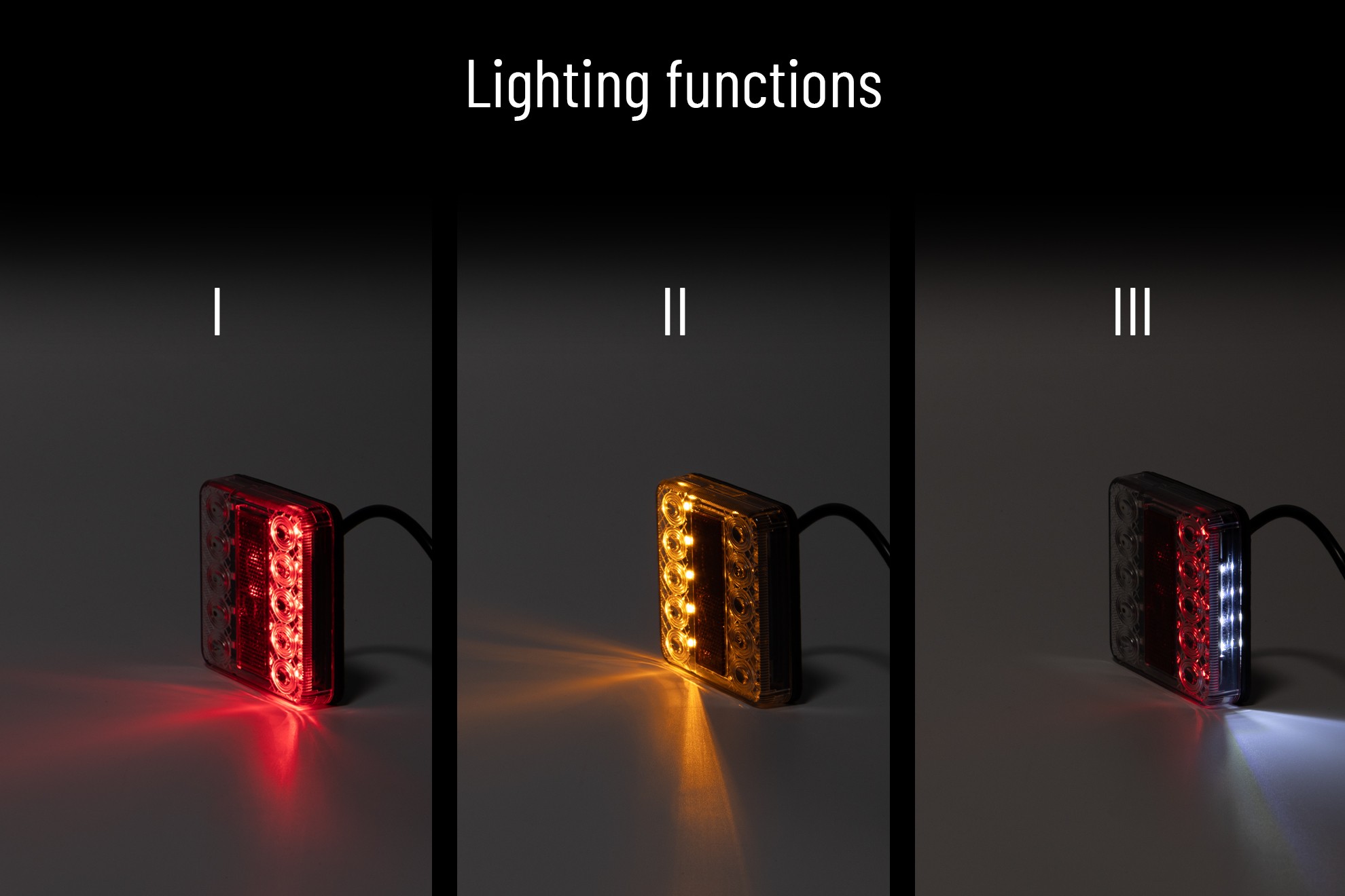 Baglygte hvid 12 V 14x LED