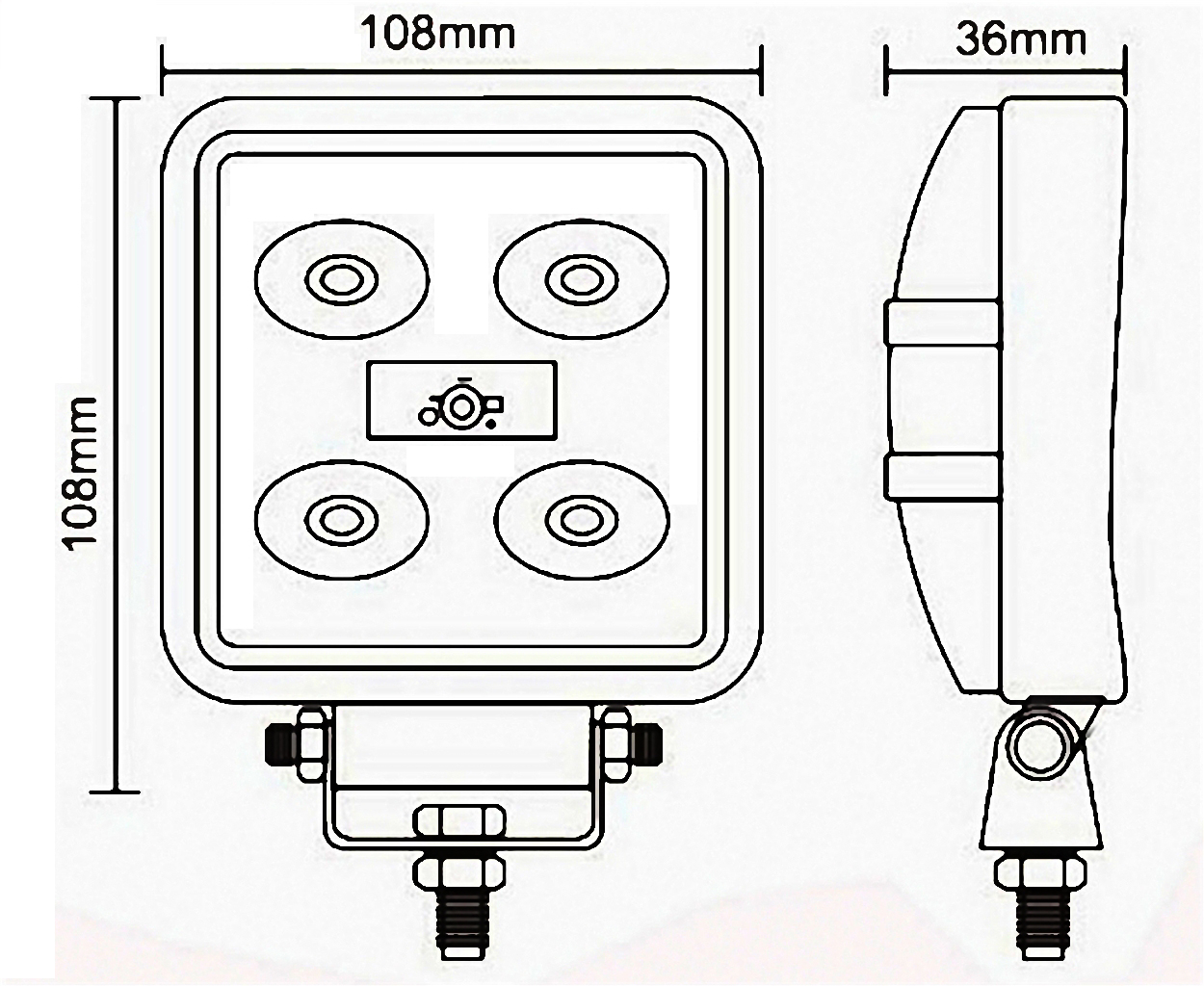 LED-arbejdslys 5 LED, 10-30 V - Billede 7