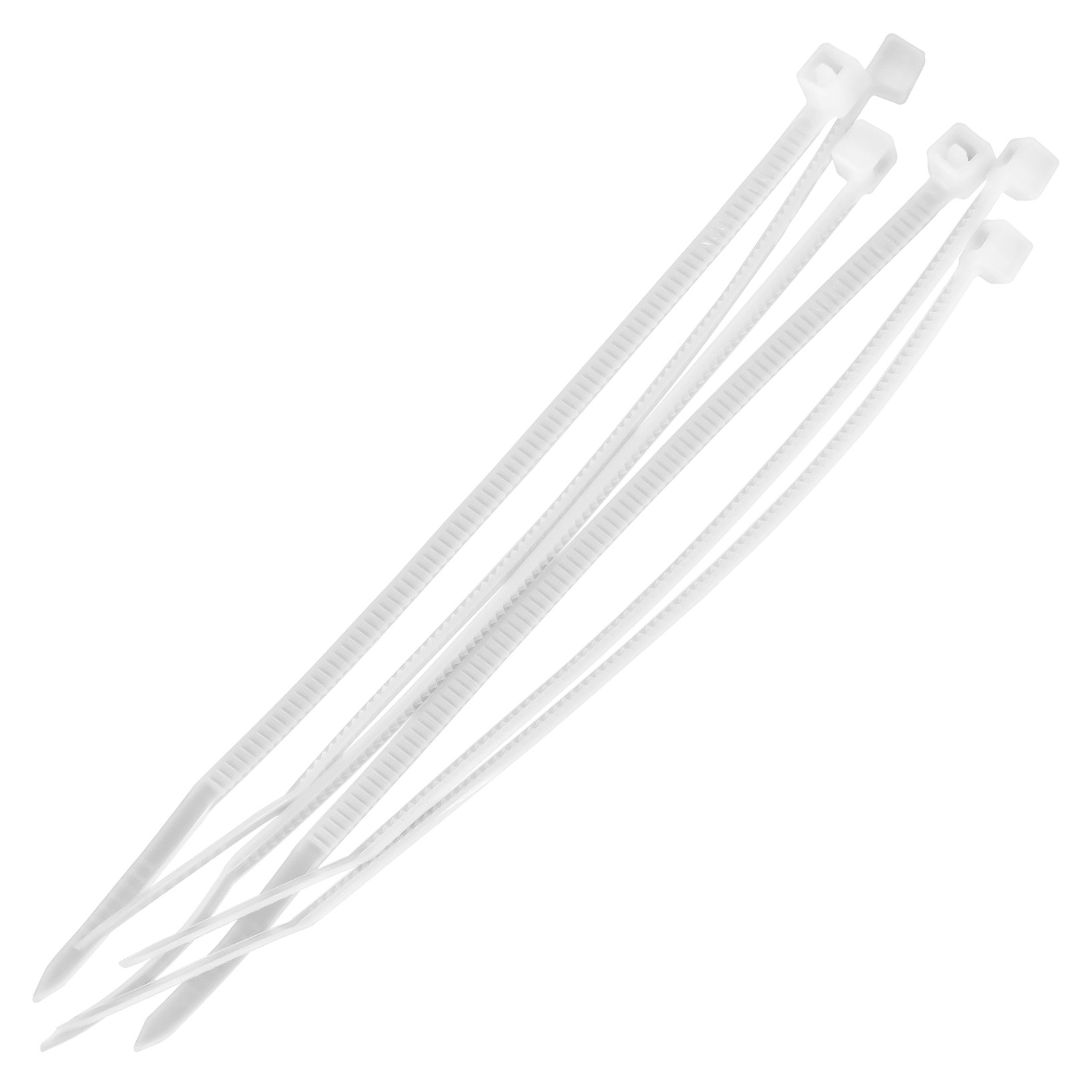 Kabelbindere hvid 7.6 × 300 mm (100 stk.)