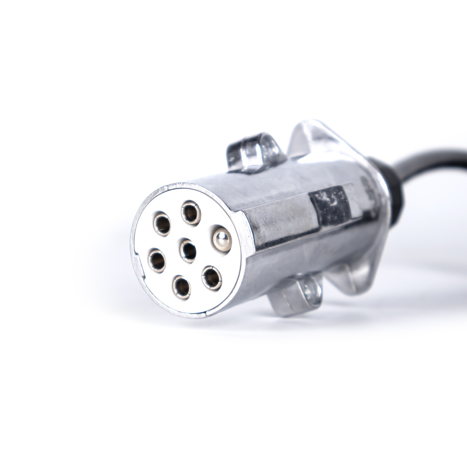 Elektrisk spiralkabel med metal stik S, 4 m lang
