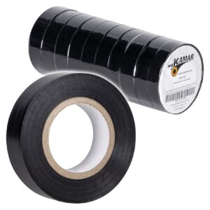 PVC isoleringstape 20mb lang, 19 mm bredde, sort