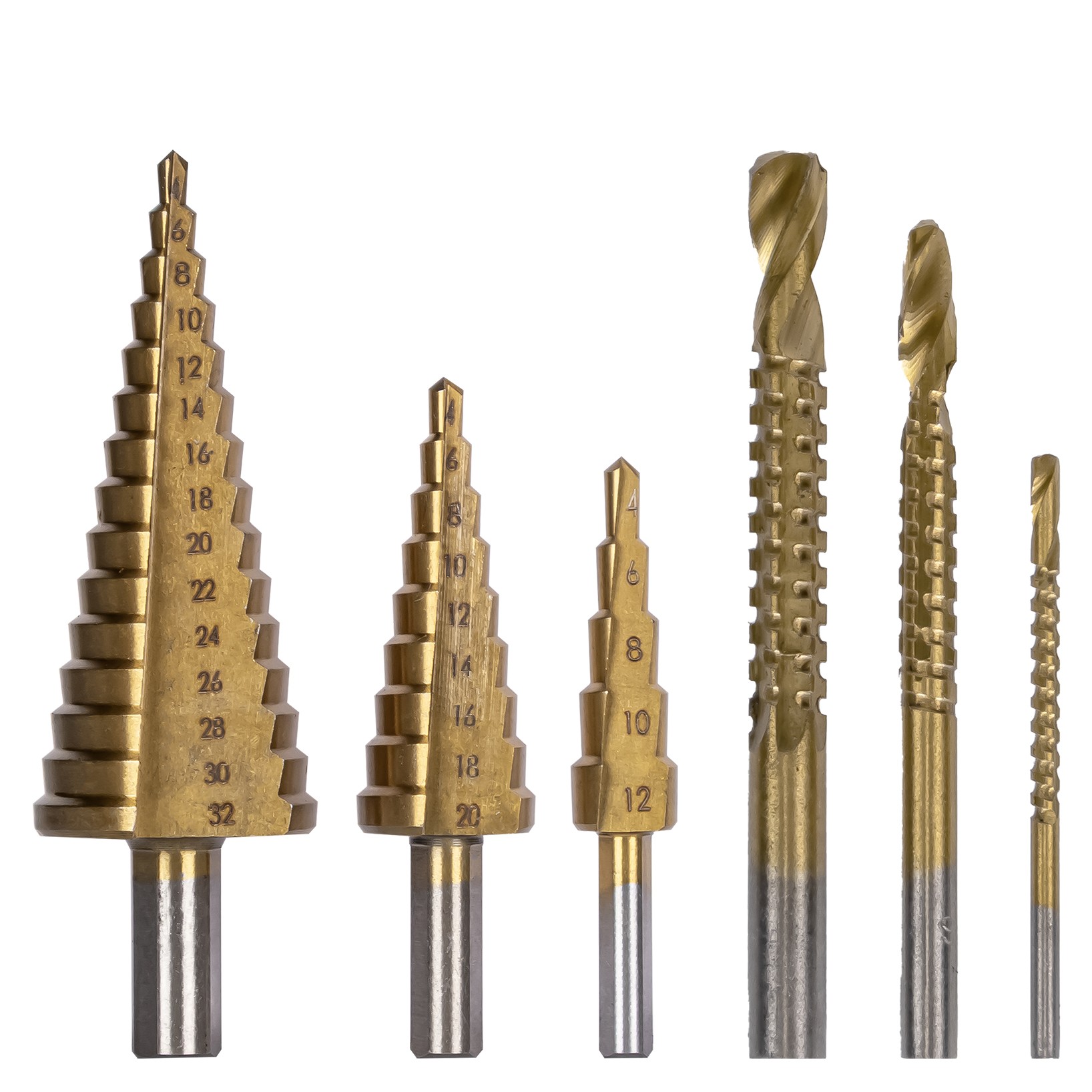 sæt til lige og step drills, 6 stk..