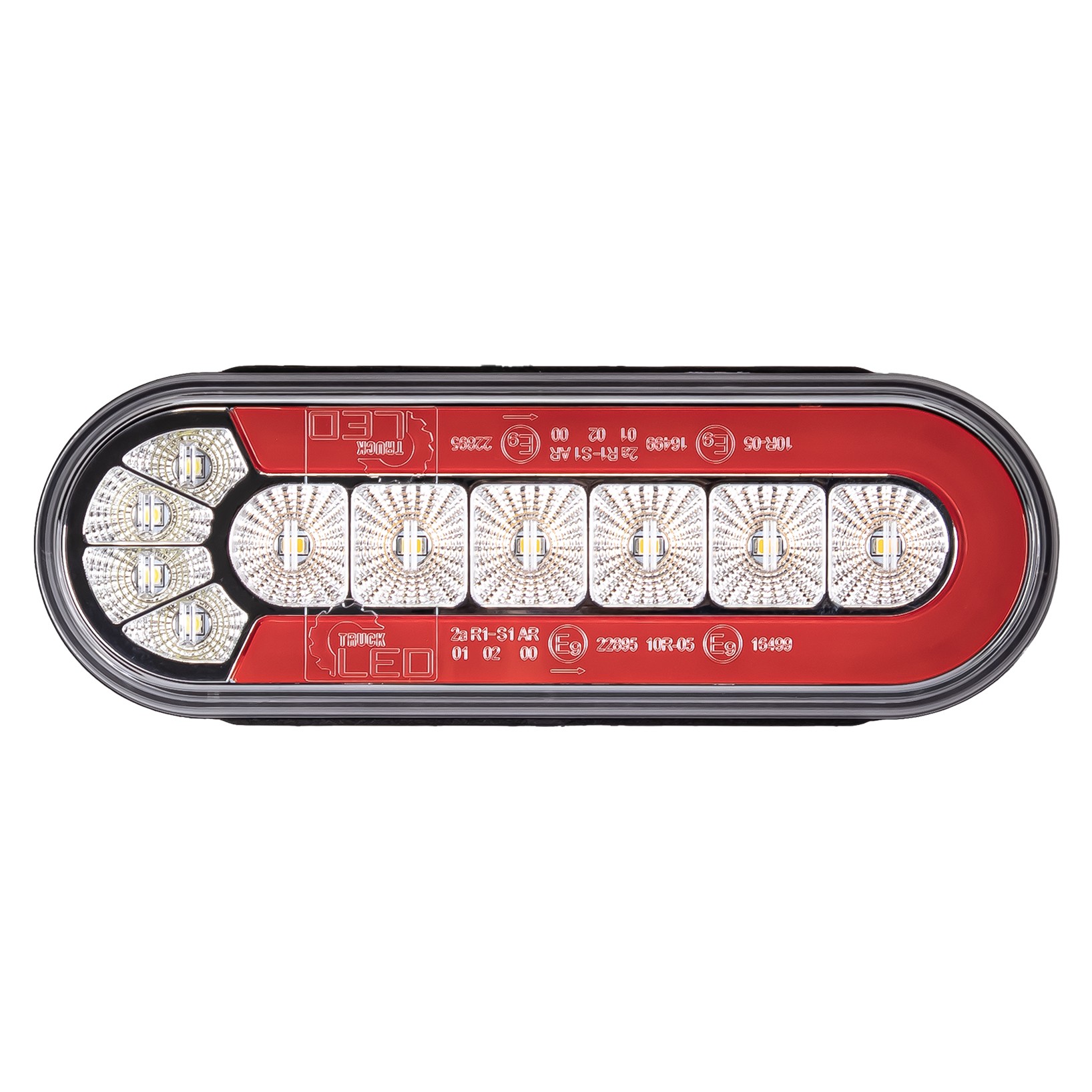 Baglygte led TL lille oval 12/24 V