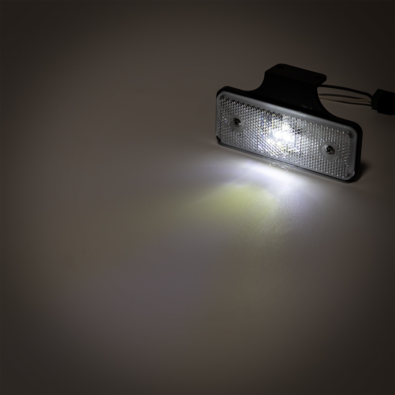 Sidemarkeringslygte hvid 12/24 V 2 LED