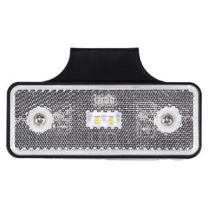 Sidemarkeringslygte hvid 12/24 V 2 LED
