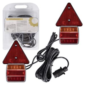 sæt lygte LED med magnet triangl+kabel 7,5 m blister