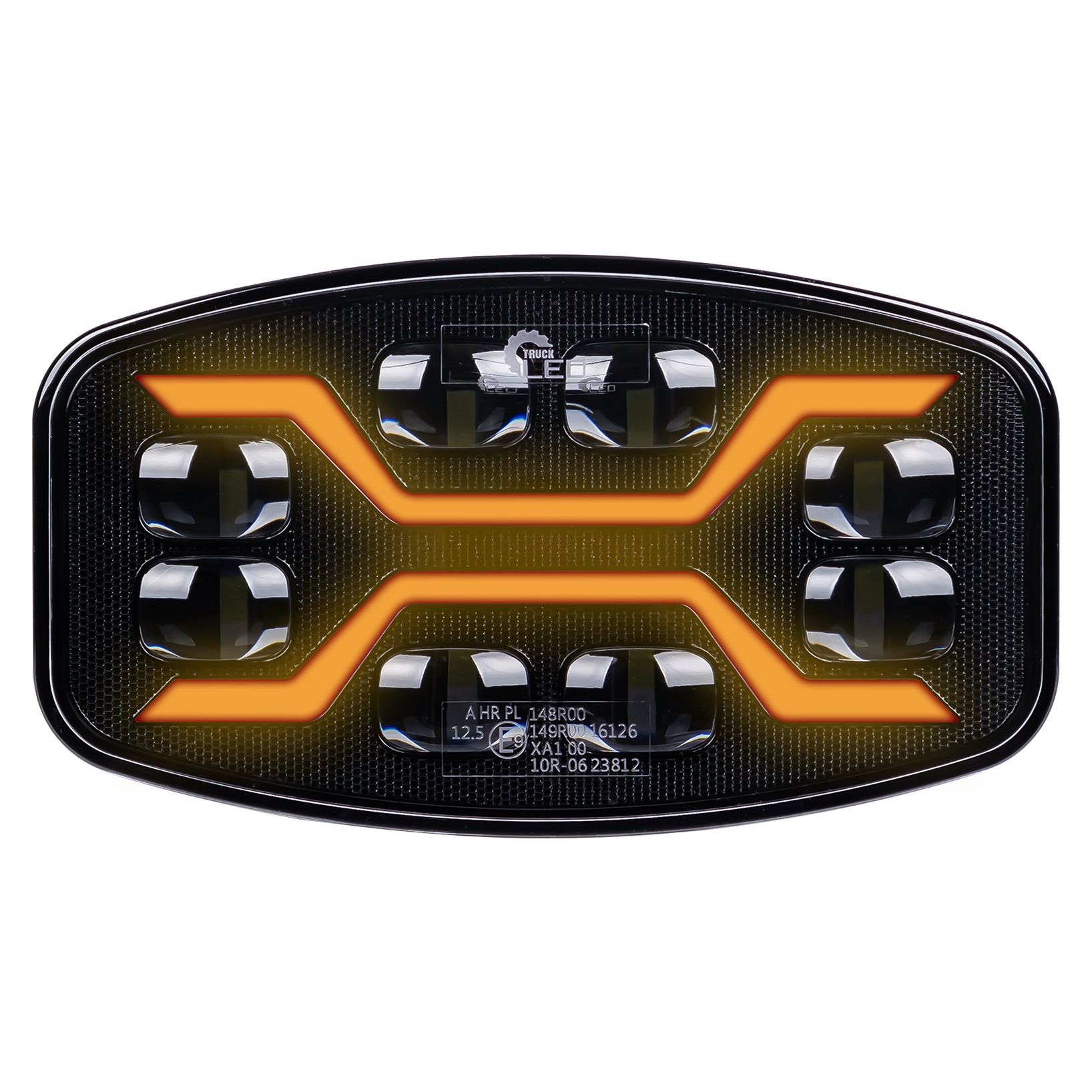 Fjernlys LED X-SPIDER+positionslys+strobo gul