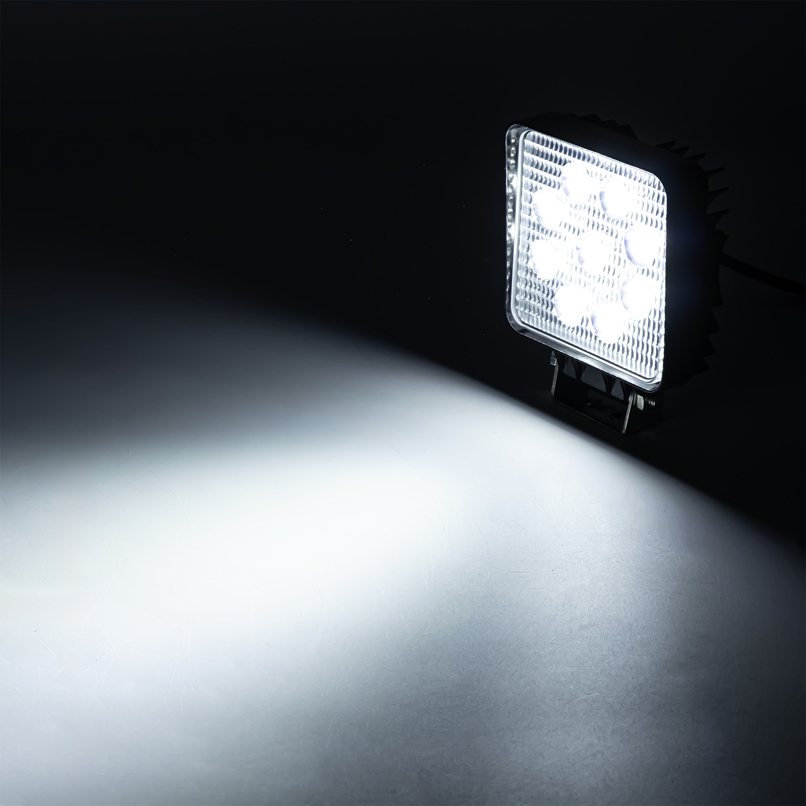 LED-arbejdslys LED firkantet 9x kabel 4 m