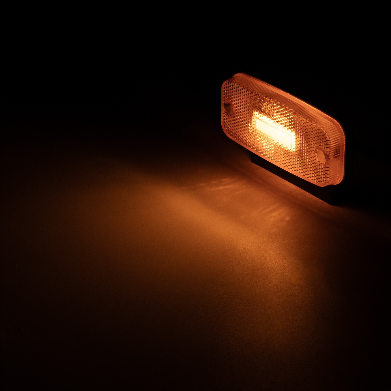 Sidemarkeringslygte LED 12/24 V KMR1 gul med hange