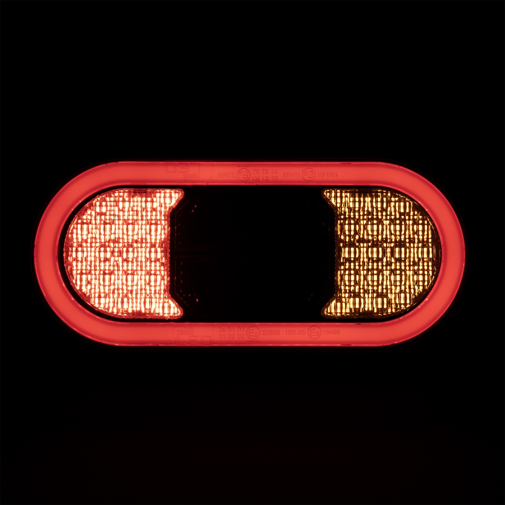 Baglygte led TL lille oval 12/24 V
