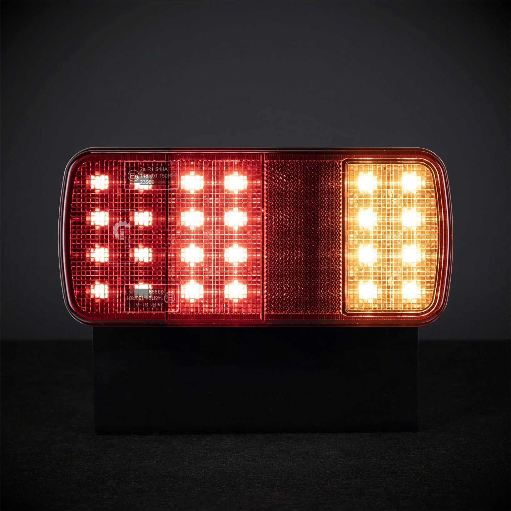 Baglygte LED 3 kammer 12/24 V