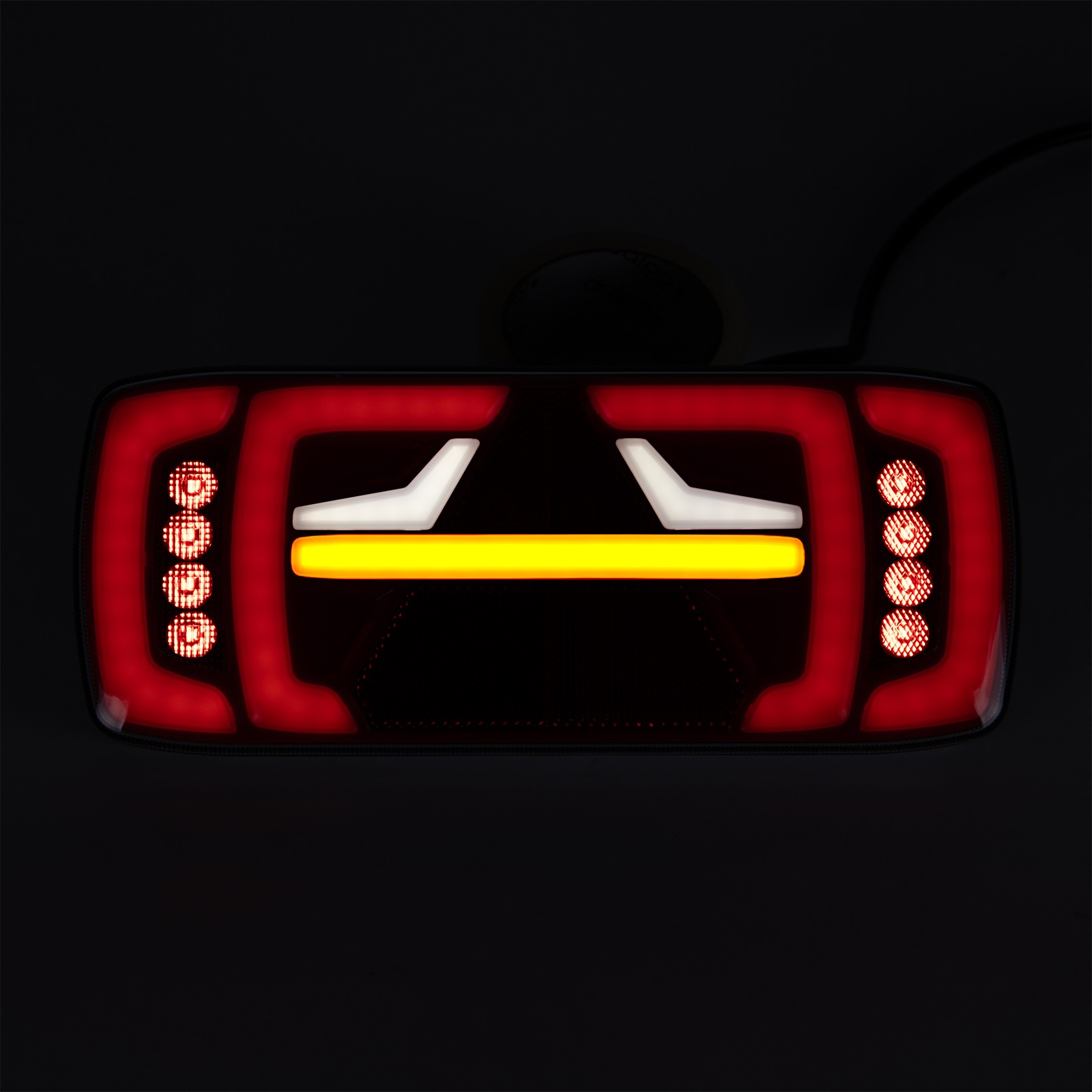 Baglygte LED NeoN dynamisk blinklys trekant venstre