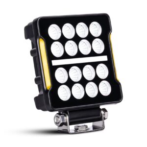 Arbejdslys firkantet 16xLED + LED-stribe