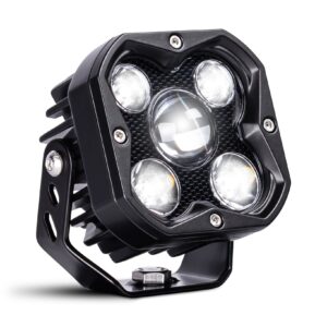 Arbejdslys 4xLED + 1 LED convex Lygteglas