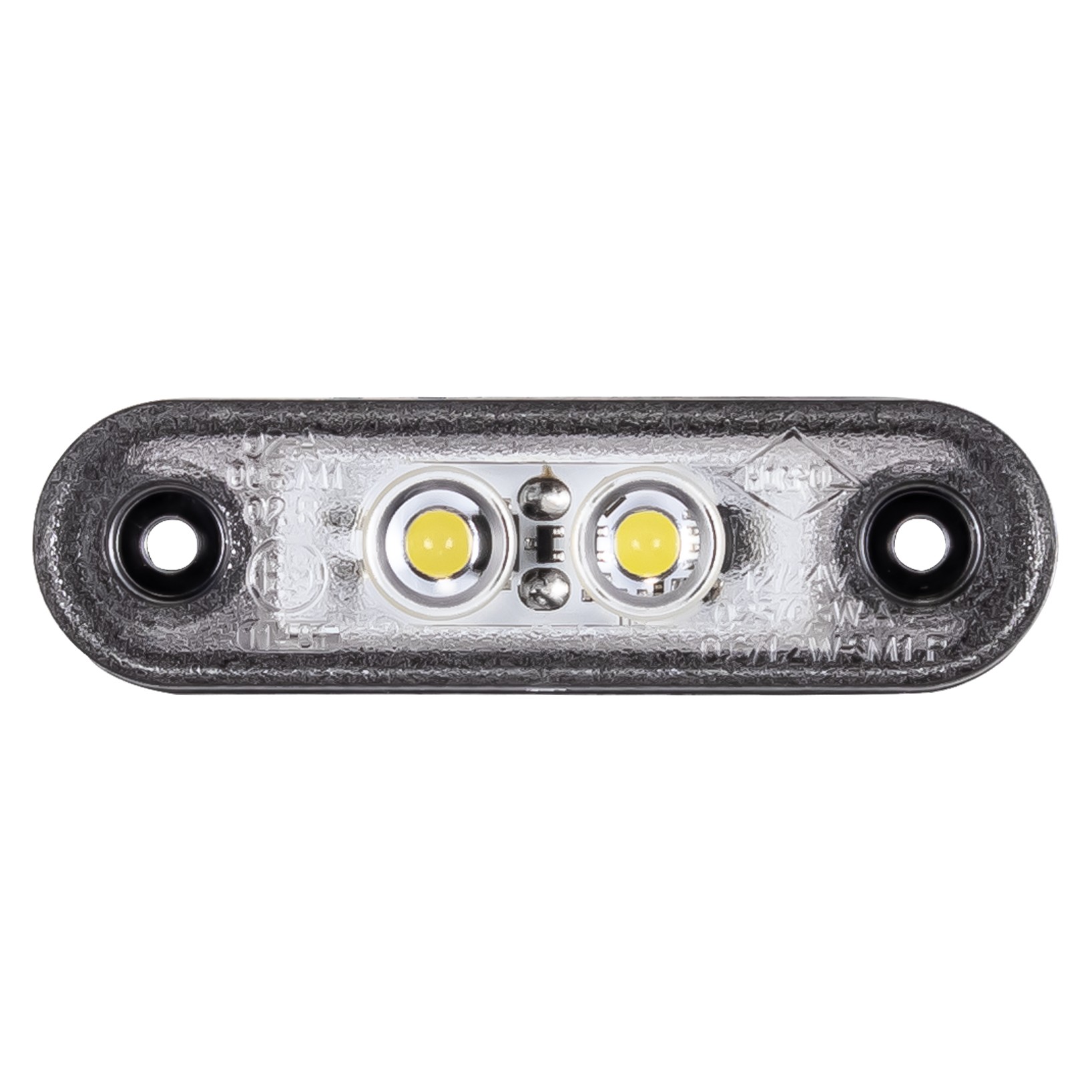 Sidemarkeringslygte hvid LED 12/24 V