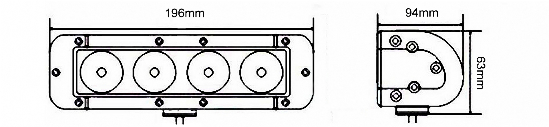 LED-panel 4 × LED KMR8 - Billede 7