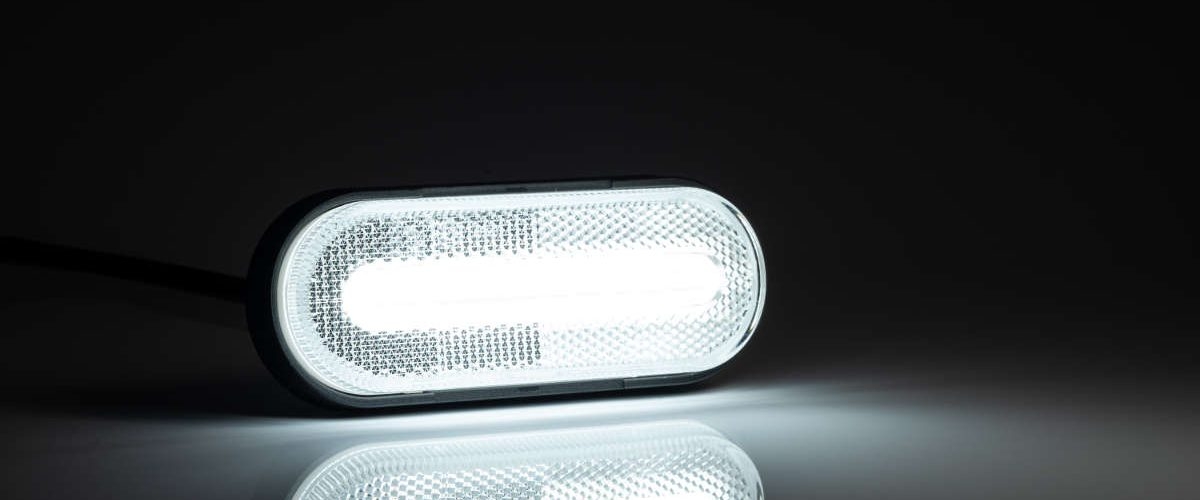 Sidemarkeringslygte, hvid LED